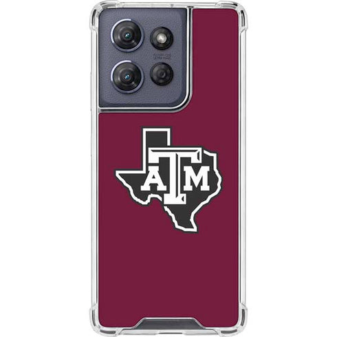Texas A&M University Black Logo Moto G Play 5G (2025) Clear Case